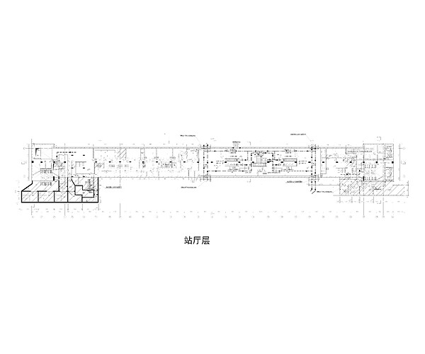 西南街道站站厅层平面图