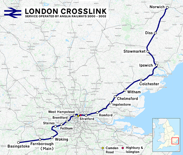 London Crosslink路线图